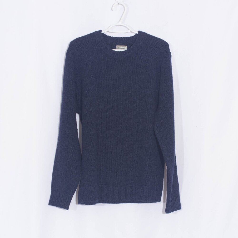 L.L. BEAN Men's Classic 100% Lamb's Wool Crewneck Sweater Size L
